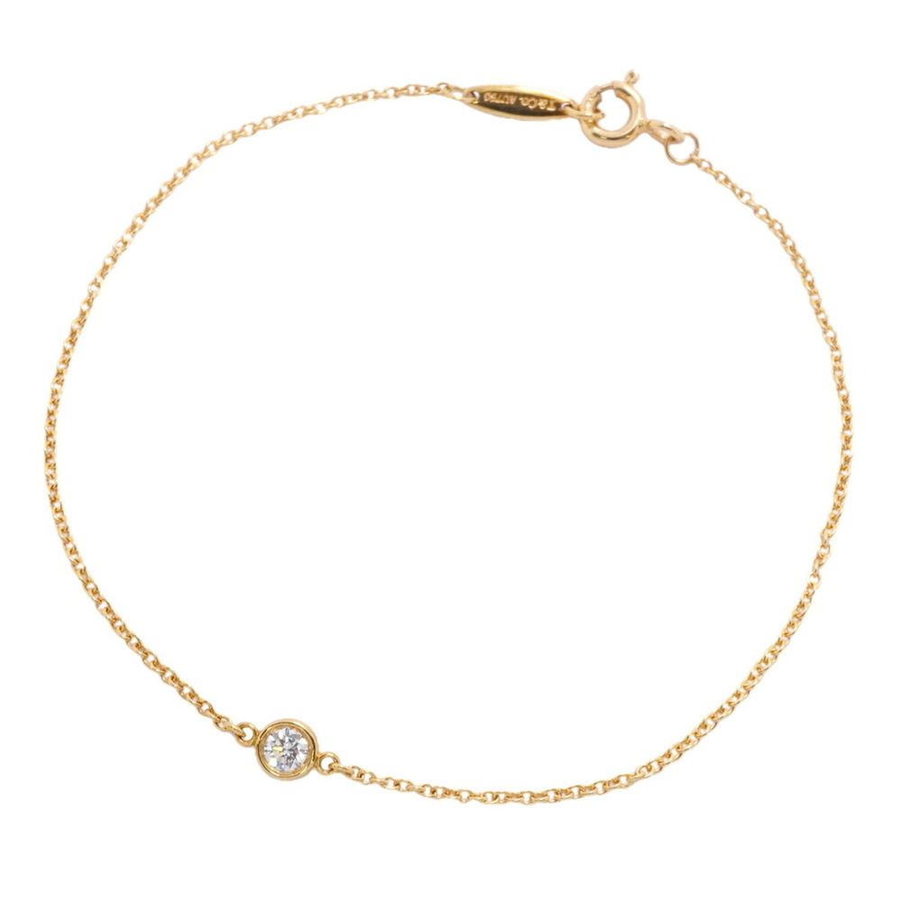 TIFFANY & CO. 18k Gold Diamond Charm Bracelet